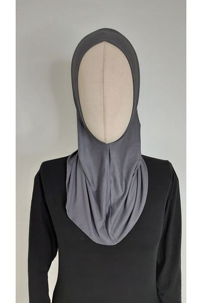 erasra class Smoke Colored Neck Collared Bonnet Combed Cotton