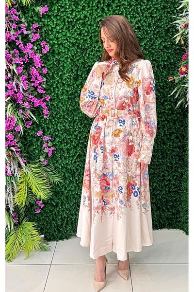 BHR STORE Night Flower Patterned Stylish Dress