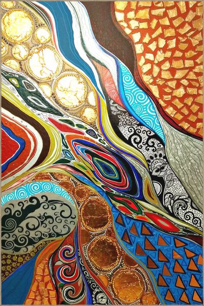 Rugs Modern Halı Μοντέρνο, πολύχρωμο, διακοσμητικό, πλενόμενο χαλί με έθνικ μ...