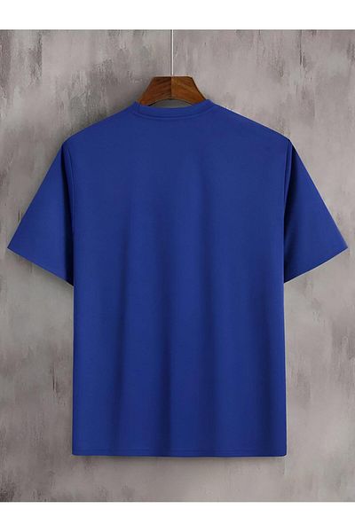 trendgar Unisex Oversize Μπλε T-Shirt - LA Printed
