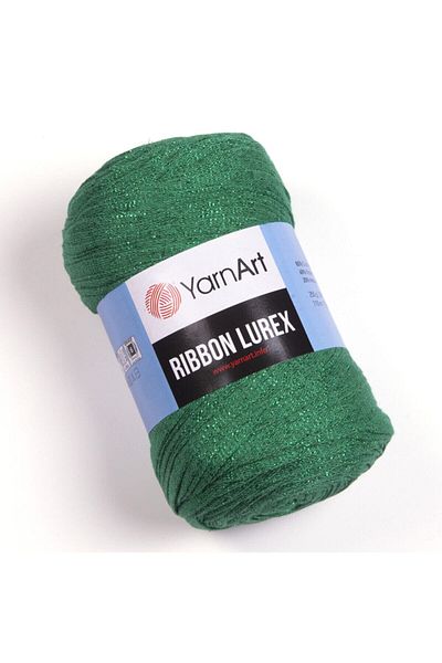 Yarnart Rıbbon Lurex - Glitter, Αξεσουάρ Χειροποίητο Πλεκτό Σχοινί Πράσινο-728