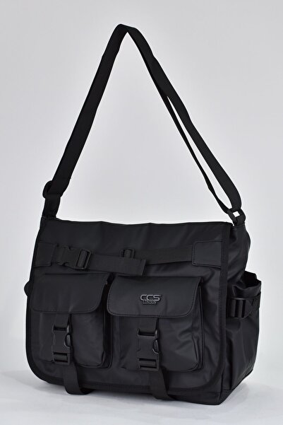 ELATAE Τσάντα Unisex Parachute Multi-Compartment Messenger Μαύρη 31431