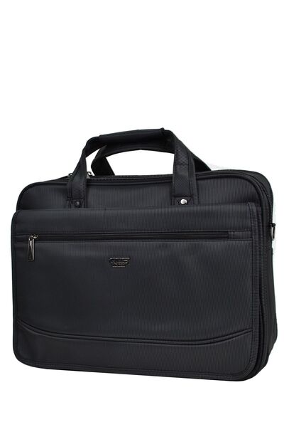 ELATAE Πολυτελές υφασμάτινο πολυόρματο φορητό υπολογιστή & χαρτοφύλακα μαύρο 71438