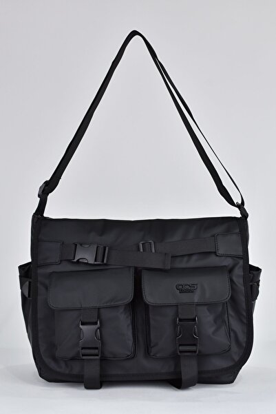 ELATAE Τσάντα Unisex Parachute Multi-Compartment Messenger Μαύρη 31431