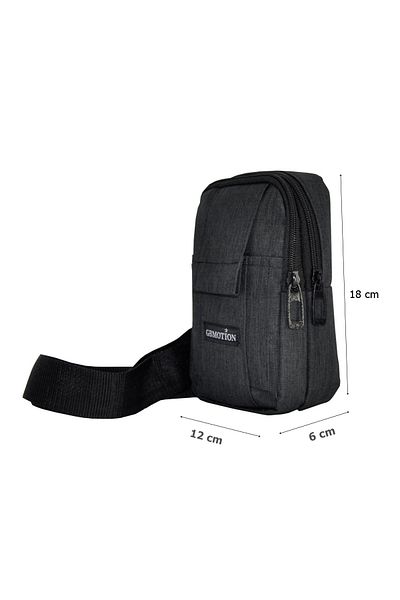 EYM Black Single Shoulder Small Size Cross Chest and Backpack
