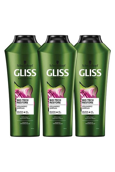 Gliss Bio-tech 360 ml Strengthening Shampoo - X 3 Pieces