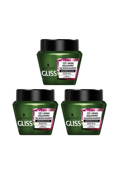 Gliss Bio-tech Strengthening Hair Care Mask 300 ml 3-pack