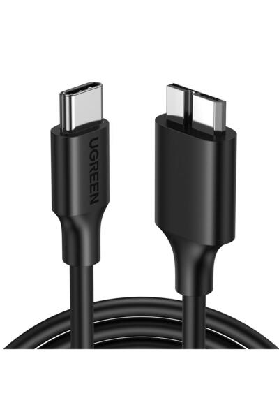 Ugreen Usb Type-c To Usb 3.0 Micro B Şarj Ve Data Kablosu 1 Meter Siyah