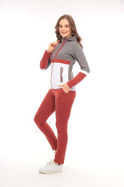 SOCCER Women's Hooded Sports Tracksuit Set 21563