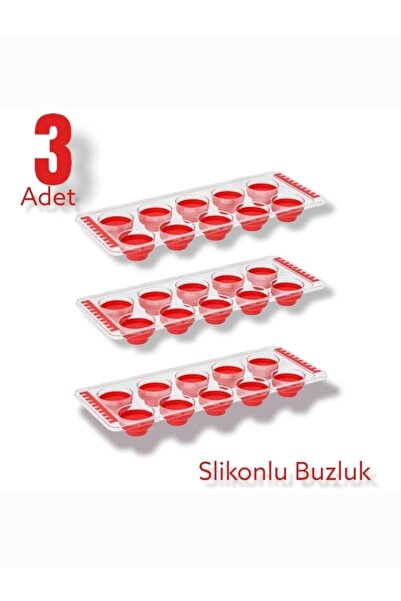 Herza House Buz Kalıbı Slıkonlu 3 Adet