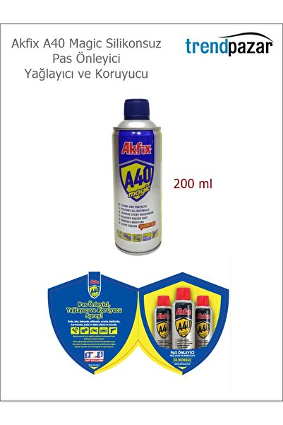 Akfix A40 Magic Silikonsuz Pas Önleyici, Yağlayıcı ve Koruyucu Akfix 200ml