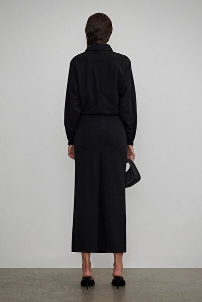 Suud Collection Černé Jade Maxi šaty