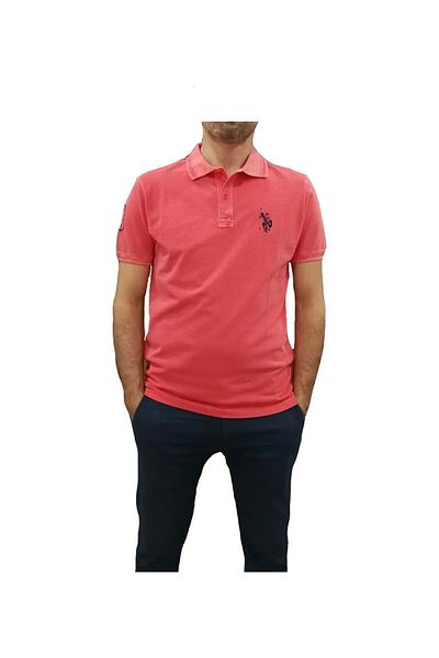 U.S. Polo Assn. Луксозна тениска с поло яка U.s.polo 1350525 - оранжева - 4xl - St05165-orange-4xl