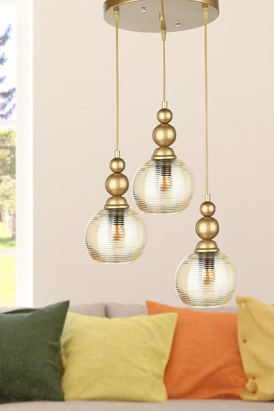 Begüsa Drama 3-Piece Chandelier Antique Set