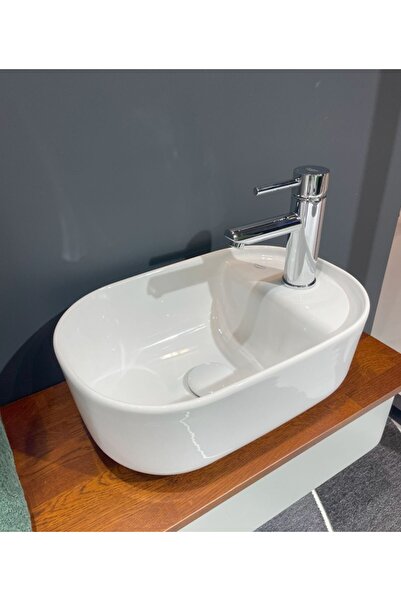 Turkuaz Aqua Tezgahüstü Lavabo 42x28 cm