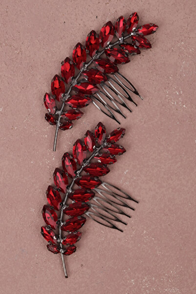 Limelia Accesoriu de păr elegant pentru nuntă de mireasă - model Spike, dublu...