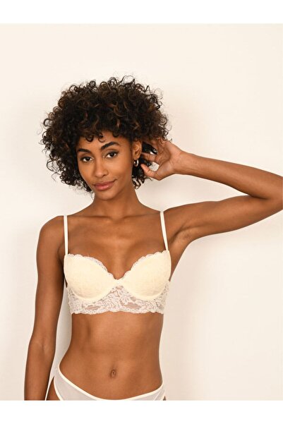 BICCA Σουτιέν σειράς Seraphine Longline με δαντέλα με εσώρουχο λουλουδάτο μπραλέτ εκρού