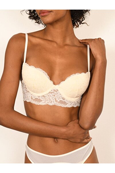 BICCA Σουτιέν σειράς Seraphine Longline με δαντέλα με εσώρουχο λουλουδάτο μπραλέτ εκρού