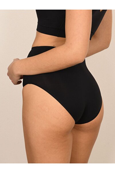 BICCA Seria Casey, model confortabil cu talie înaltă, chiloți confortabili, negri