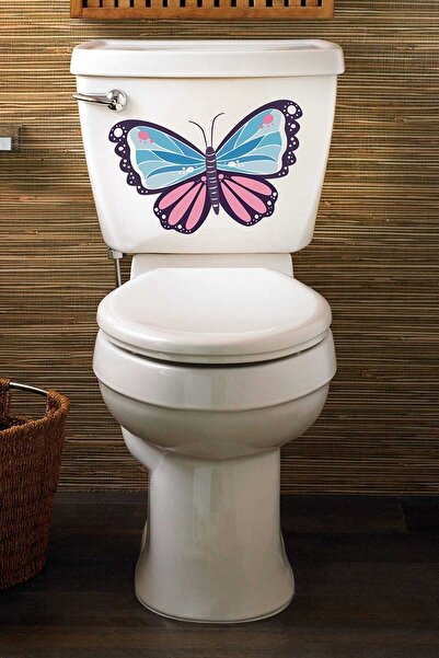 Kt Grup Renkli Şirin Kelebek Klozet Kapağı Ve Banyo Sticker Rnklklbk00