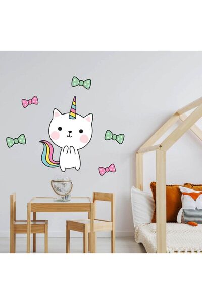 Kt Grup Slatka mačka jednorog zidna naljepnica set