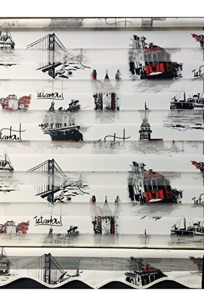 yağmur zebra Istanbul Desenli Zebra Stor Perde