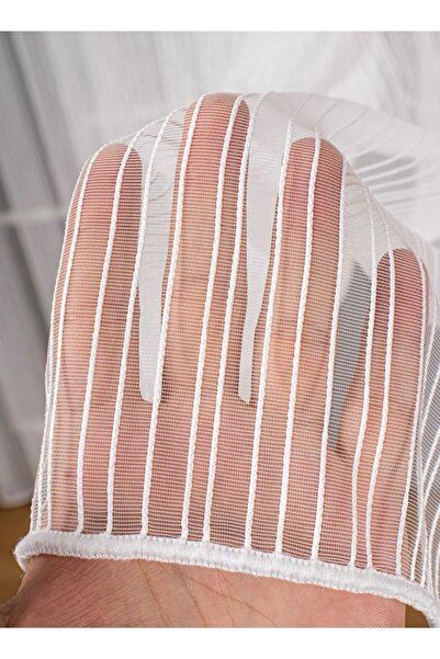 yağmur zebra MODERN TOWEL CURTAIN WITH CHAIN STRIPES 1/2 PLATES WITH SKIRT LEAD, MINIMALIST DESIGN (WITH SELECT CURTAIN)