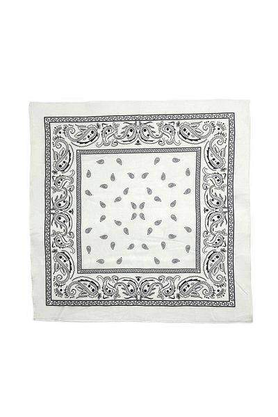 Naz Ipek Eșarfă Bandană Bumbac Model Etnic Alb 50x50 Cm