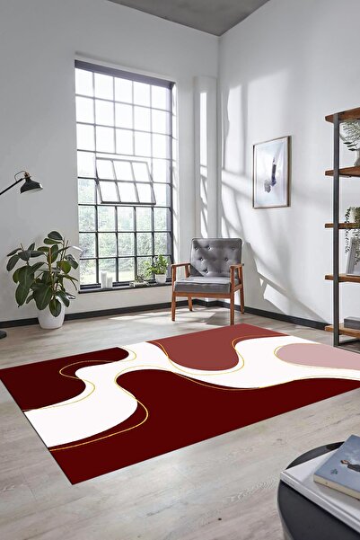 EY HOME Baskılı Kaymaz Taban Yıkanabilir Modern Yolluk Mutfak Salon Halısı
