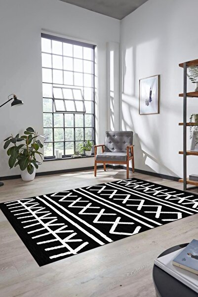 EY HOME Dijital Kaymaz Yıkanabilir İskandinav Tasarım Mutfak Yolluk Salon Hal...