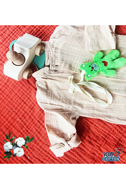 Sole Eoko-tex Certified 100% Organic Cotton Muslin Baby Jumpsuit