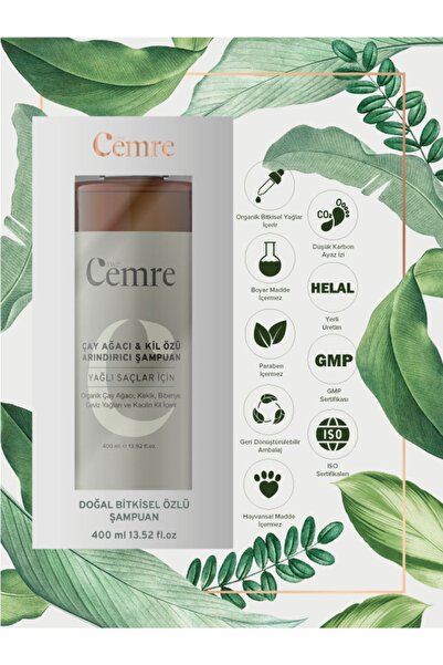 Awe Cemre Çayağacı Kil Özlü Doğal Bitkisel Şampuan 400 ml Arındırıcı - Sebum Dengeleyici - Kepek Karşıtı