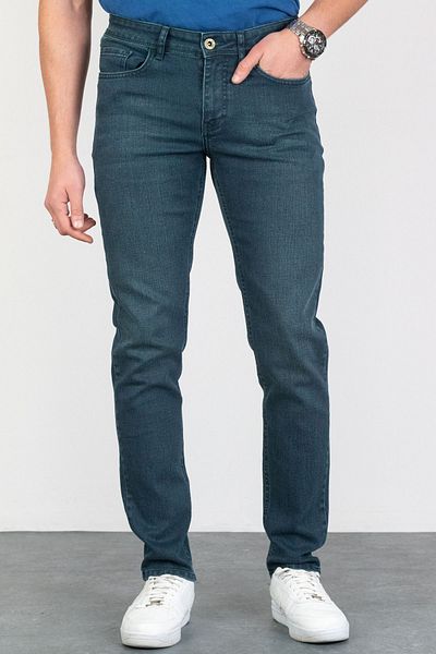 HLT JEANS Herren Khaki Pocket Lycra Slim Fit Jeanshose Hltvalgreen