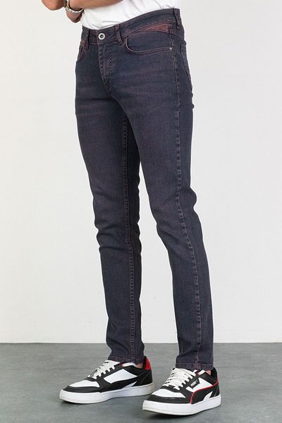 HLT JEANS Ανδρικό ανοιχτό μπορντό Slim Fit Slim Fit Stretchy Lycra Τζιν Τζιν Τζιν παντελόνι ACIKVALBO