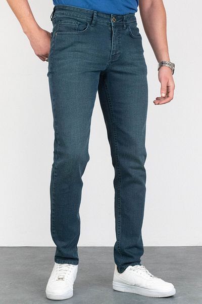 HLT JEANS Herren Khaki Pocket Lycra Slim Fit Jeanshose Hltvalgreen