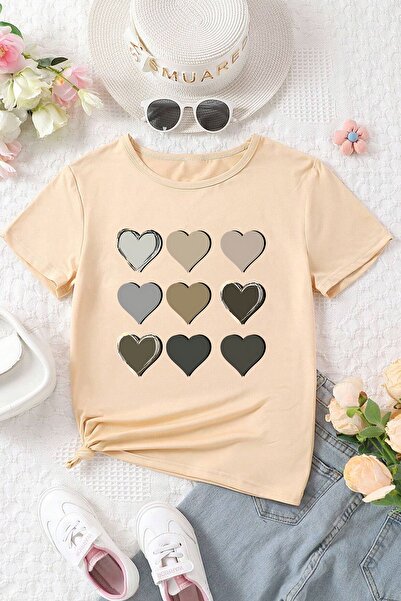 trendypassion Παιδικό βαμβακερό μπλουζάκι με στάμπα καρδιάς