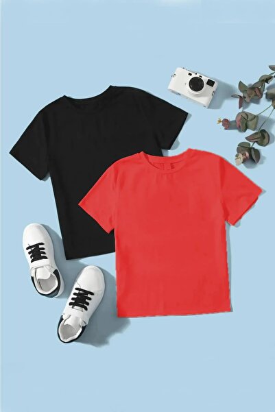 trendypassion Унисекс детска памучна тениска с удобна кройка, 2 броя в пакет