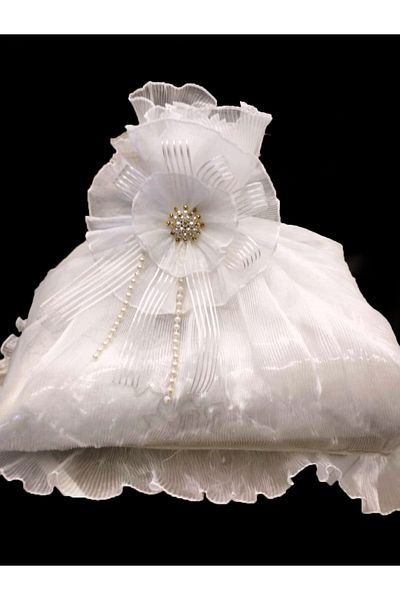 Çt Çeyizci Tekstil Special Design Satin Bundle - Rose Embroidered, Fancy Promise Engagement Bag Dowry Box 50x40