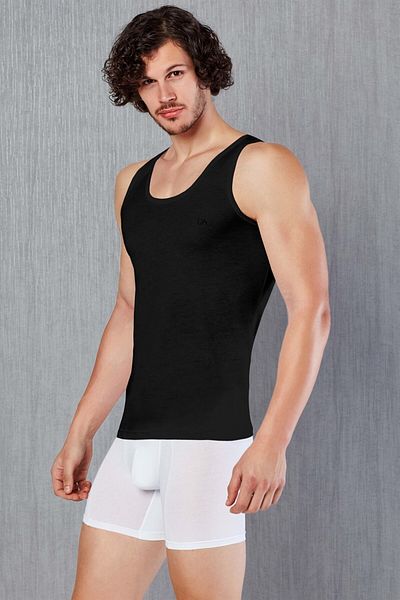Doreanse Men's Very Thin and Elegant Cotton Fabric Large Size Strappy Undershirt-2030p