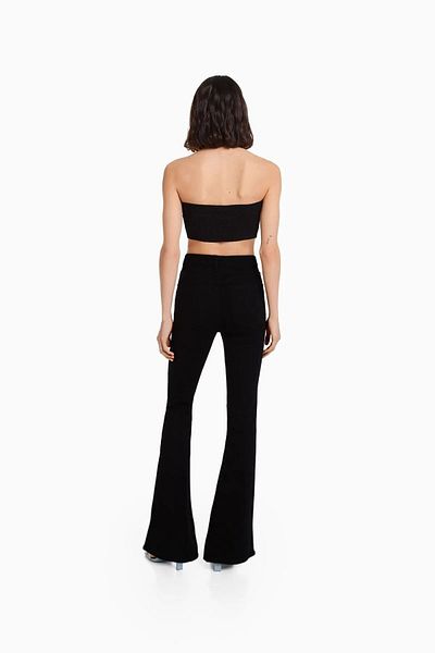 SHEVEGA High Waist Black Lycra Spanish Jeans
