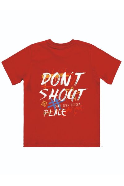 Cevval Футболка для хлопчика - DON'T SHOUT з принтом