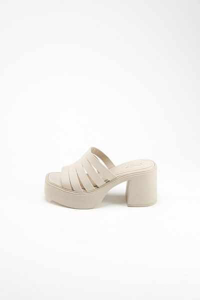 Guja 760 Skin Beige Cream Πλατφόρμα Χοντρό Τακούνι Καθημερινά Ορθοπεδικά Καλοκαιρινά Σανδάλια Παντόφλες Παπούτσια