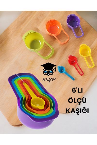 SEYFİKİRTASİYE Colorful Set of 6 Spoons