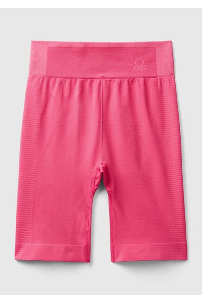 United Colors of Benetton Φούξια Γυναικείο Αθλητικό Καλσόν - Μπροστινό λογότυπο κεντημένο
