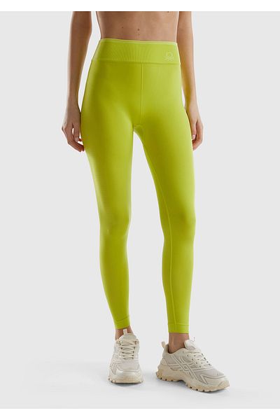 United Colors of Benetton Neon Green Push-Up Αθλητικό κολάν - Μπροστινό λογότυπο κεντημένο