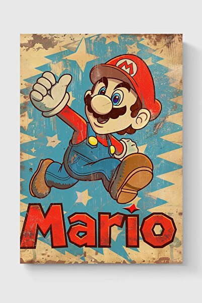 Luna Marissa Ρετρό αφίσα Mario χωρίς πλαίσιο τοίχου