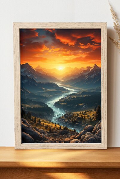 Luna Marissa Αφίσα τοπίων - Αφίσα τοίχου από γυαλιστερό χαρτί χωρίς πλαίσιο