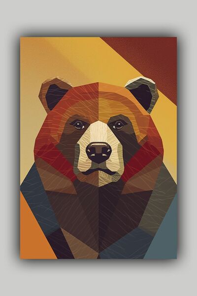 Luna Marissa Αφίσα Bohemian Art Bear Αφίσα τοίχου χωρίς πλαίσιο