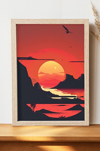 Luna Marissa Αφίσα ηλιοβασιλέματος - Αφίσα τοίχου από γυαλιστερό χαρτί χωρίς ...