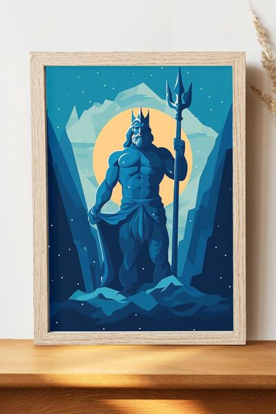 Luna Marissa Αφίσα Poseidon - Αφίσα τοίχου από γυαλιστερό χαρτί χωρίς πλαίσιο